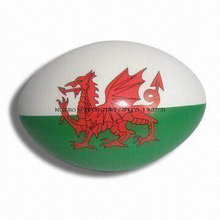PU Foam Stress Ball Plain Rugby Ball Shape with Logo