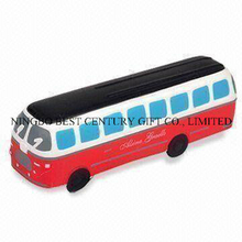 Large Autobus Shape PU Foam Promotional Toy Stress Ball