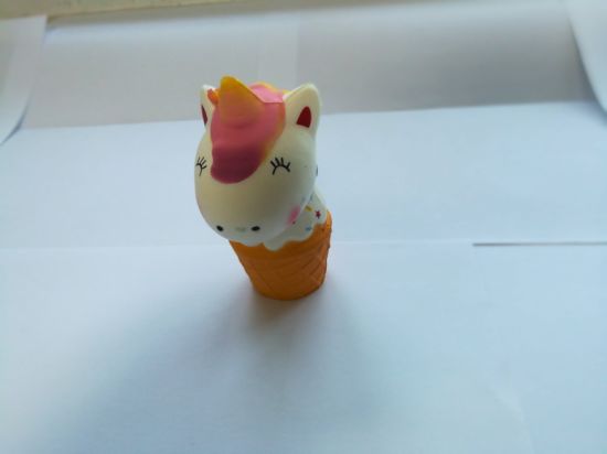Hot Selling Unicorn Horse Head Ice Cream PU Squishy Toy
