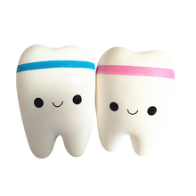 PU Squishy Super Soft Slow Rising Toys Teeth Smiley Shaped